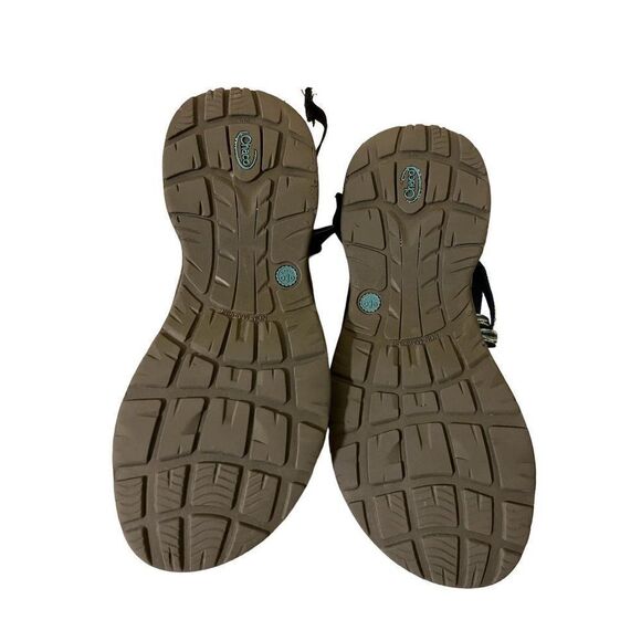 Chaco Woman's Strape Sandals Eco Tread Size 6M blue design - Picture 4 of 5
